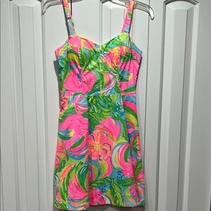Lilly Pulitzer Women’s Vibrant Floral Print Dress- Size 0 NEW